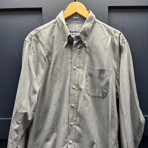 Barbour Gray Checkered Dress Shirt